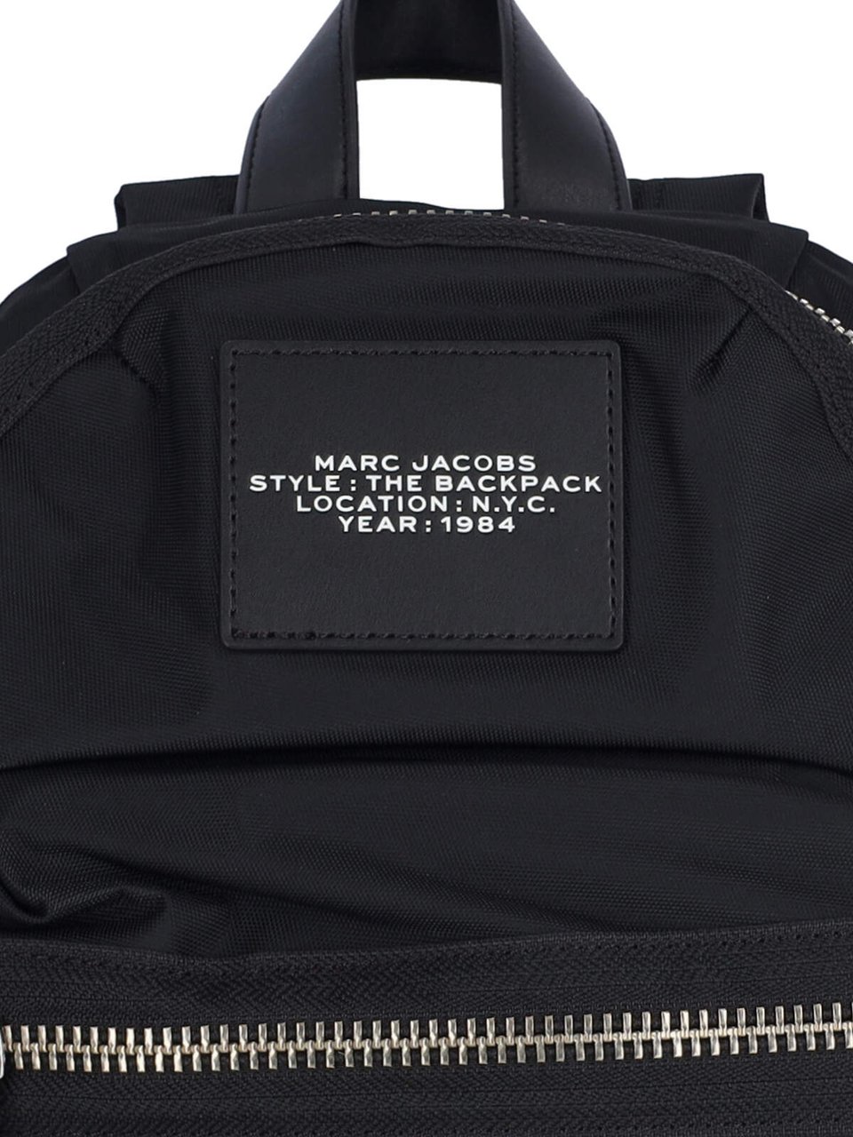 Marc Jacobs Black The Biker Medium Nylon Backpack Zwart