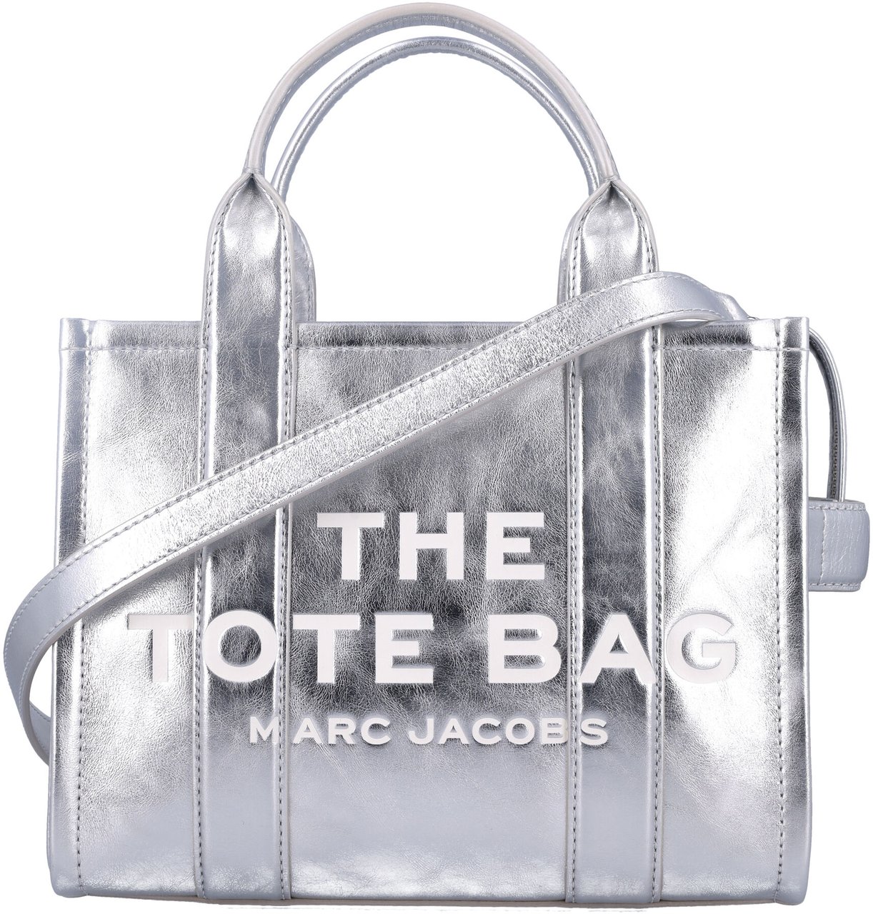 Marc Jacobs The Small Tote Silver Argento Zilver
