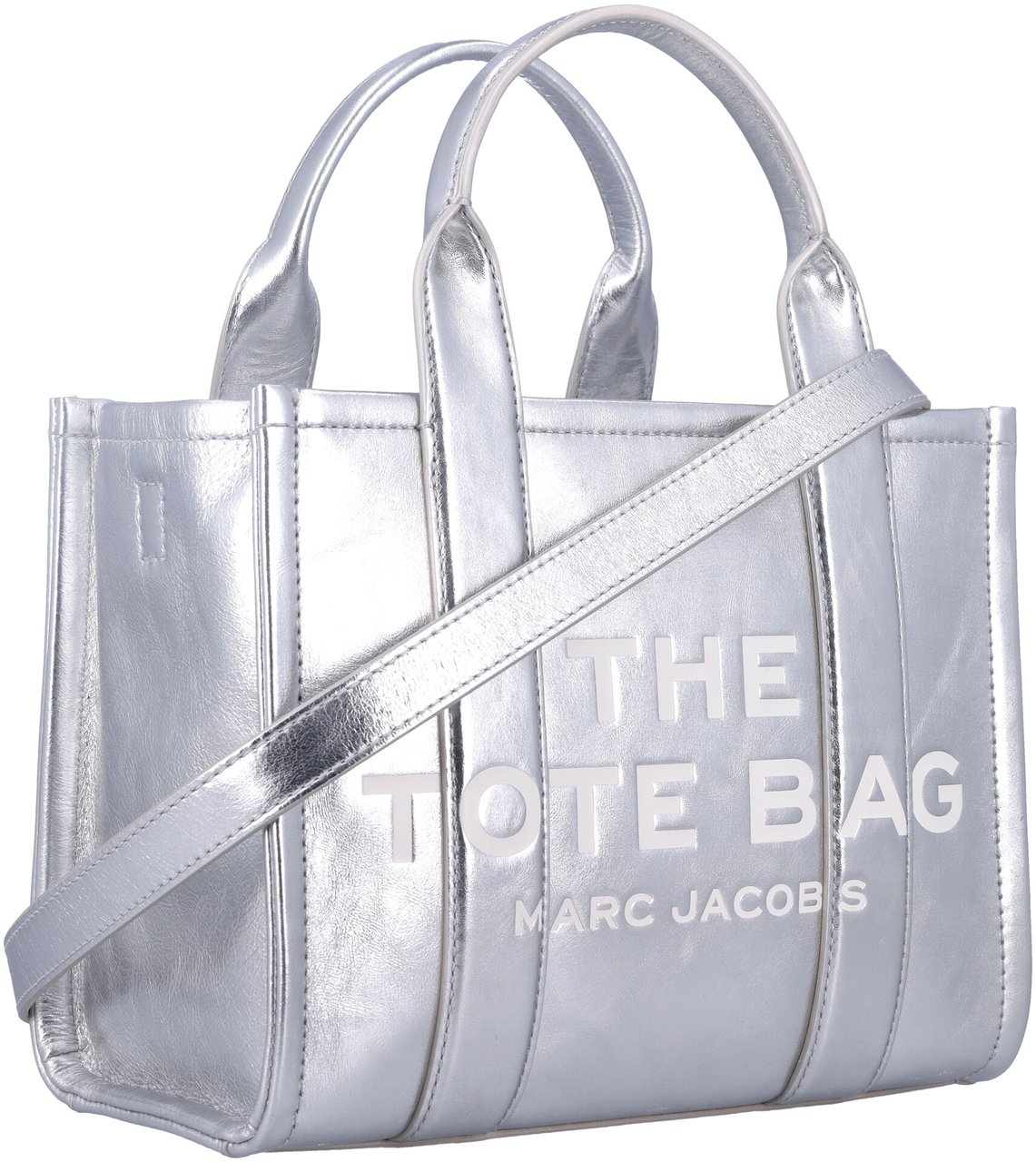 Marc Jacobs The Small Tote Silver Argento Zilver