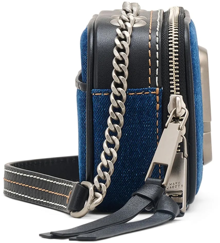 Marc Jacobs The Denim Chain Snapshot Shoulder Bag Blauw