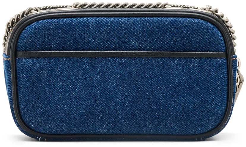 Marc Jacobs The Denim Chain Snapshot Shoulder Bag Blauw