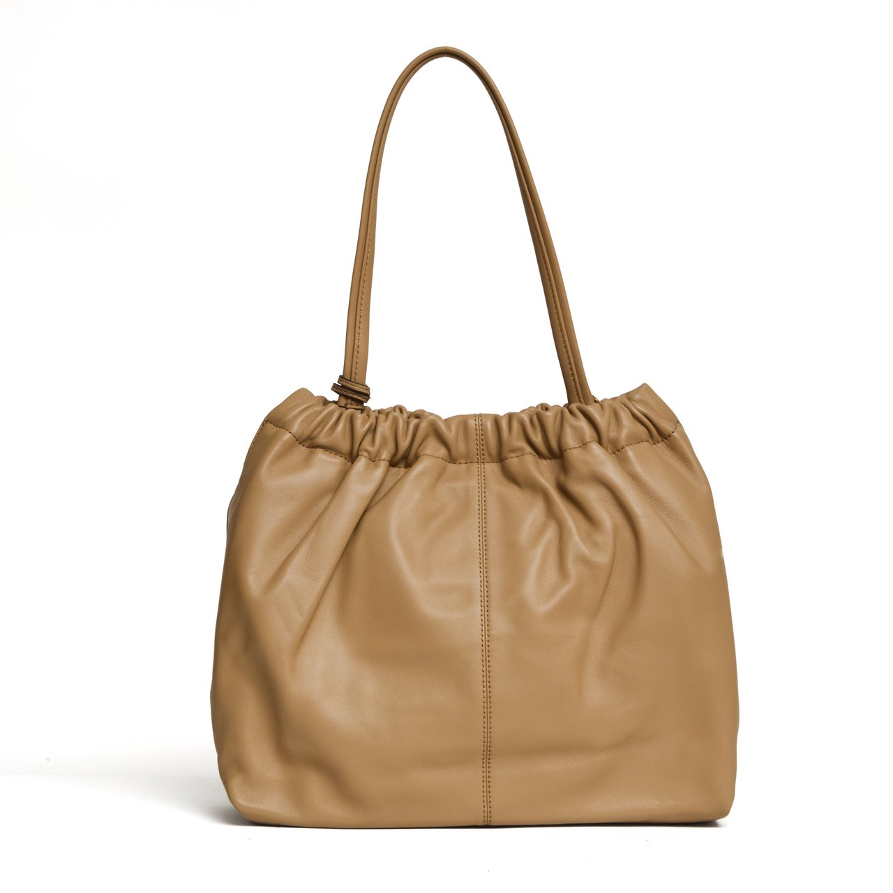 Marc Jacobs Warm Beige The Tote Lamb Leather Tote Bag Bruin