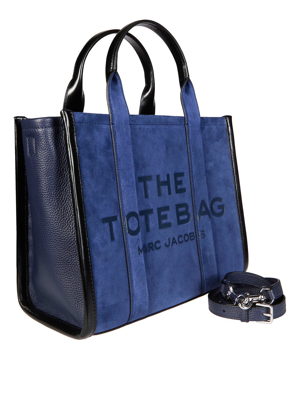 Marc Jacobs Blue The Medium Tote Suede Tote Bag Blauw