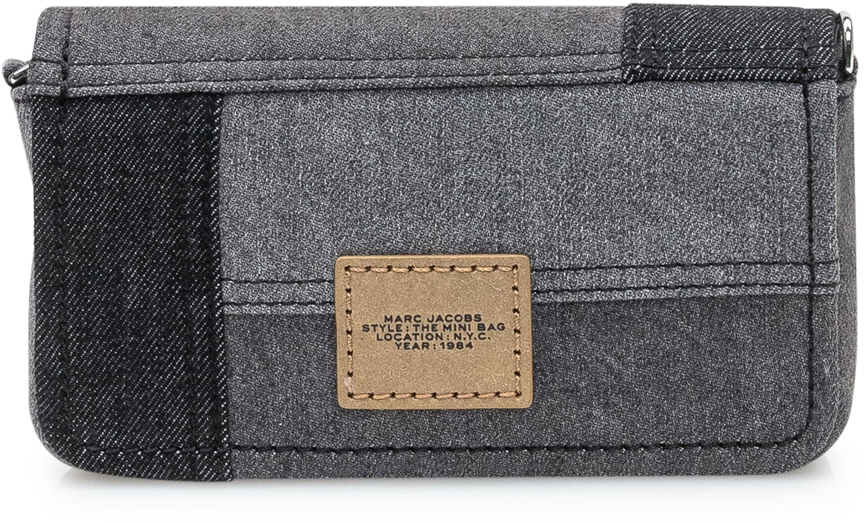 Marc Jacobs Marc Jacobs Borsa The Mini Bag in Denim Patchwork Grijs