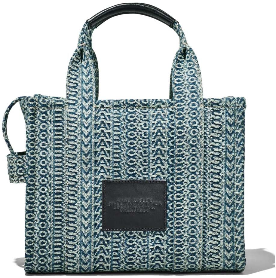 Marc Jacobs The Monogram Denim Small Tote Bag Blauw