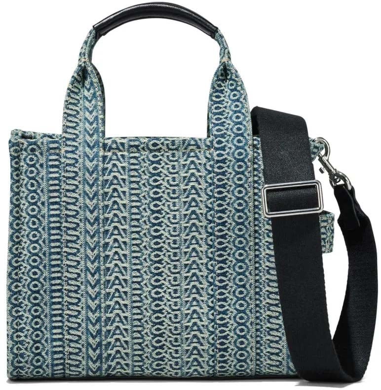 Marc Jacobs The Monogram Denim Small Tote Bag Blauw