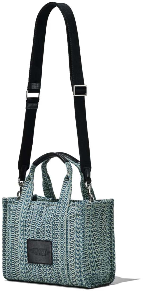 Marc Jacobs The Monogram Denim Small Tote Bag Blauw