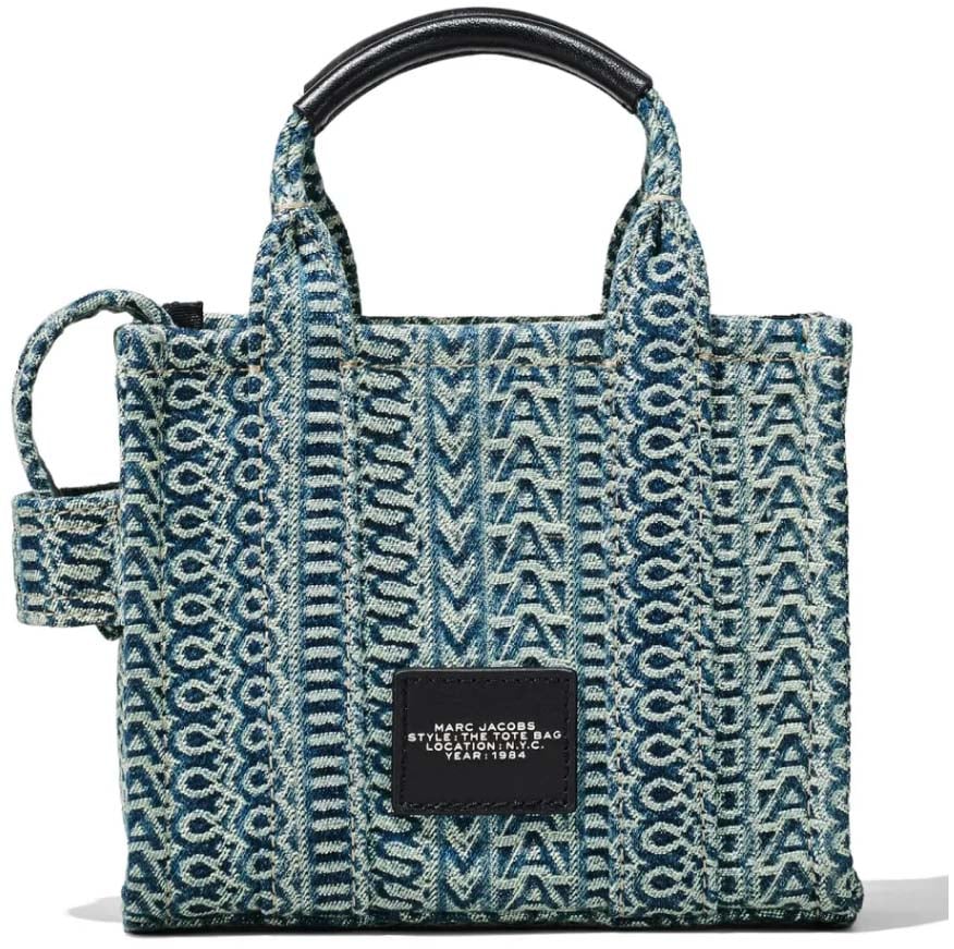 Marc Jacobs The Monogram Denim Mini Tote Bag Blauw