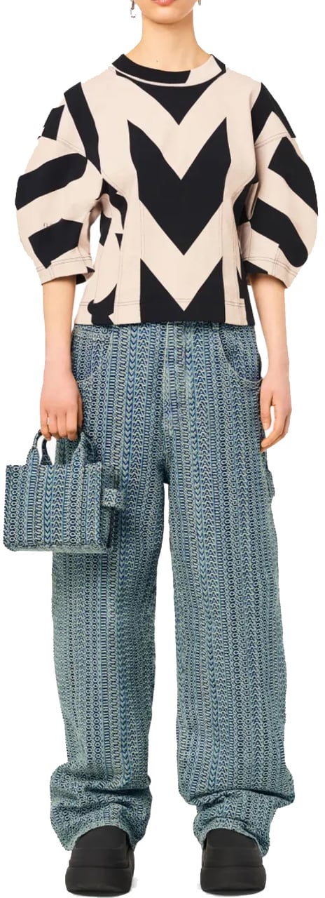 Marc Jacobs The Monogram Denim Mini Tote Bag Blauw