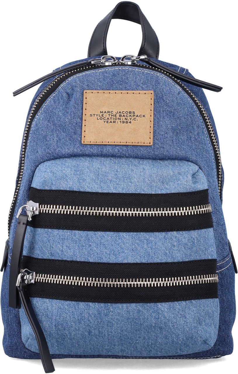 Marc Jacobs The Medium Backpack Denim Blu Blauw