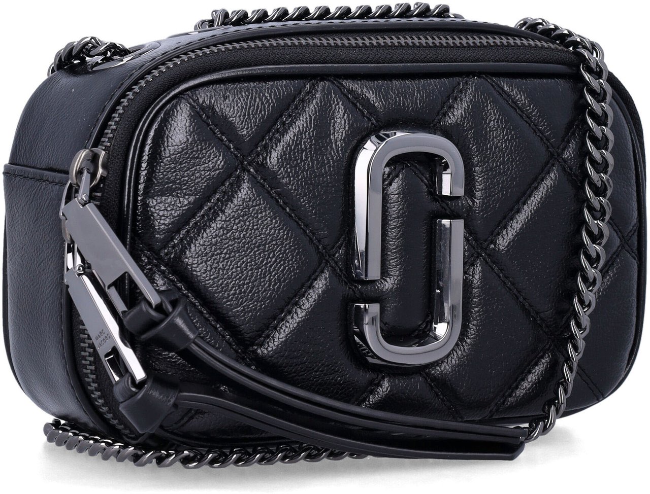 Marc Jacobs The Snapshot Quilted Leather Nero Zwart