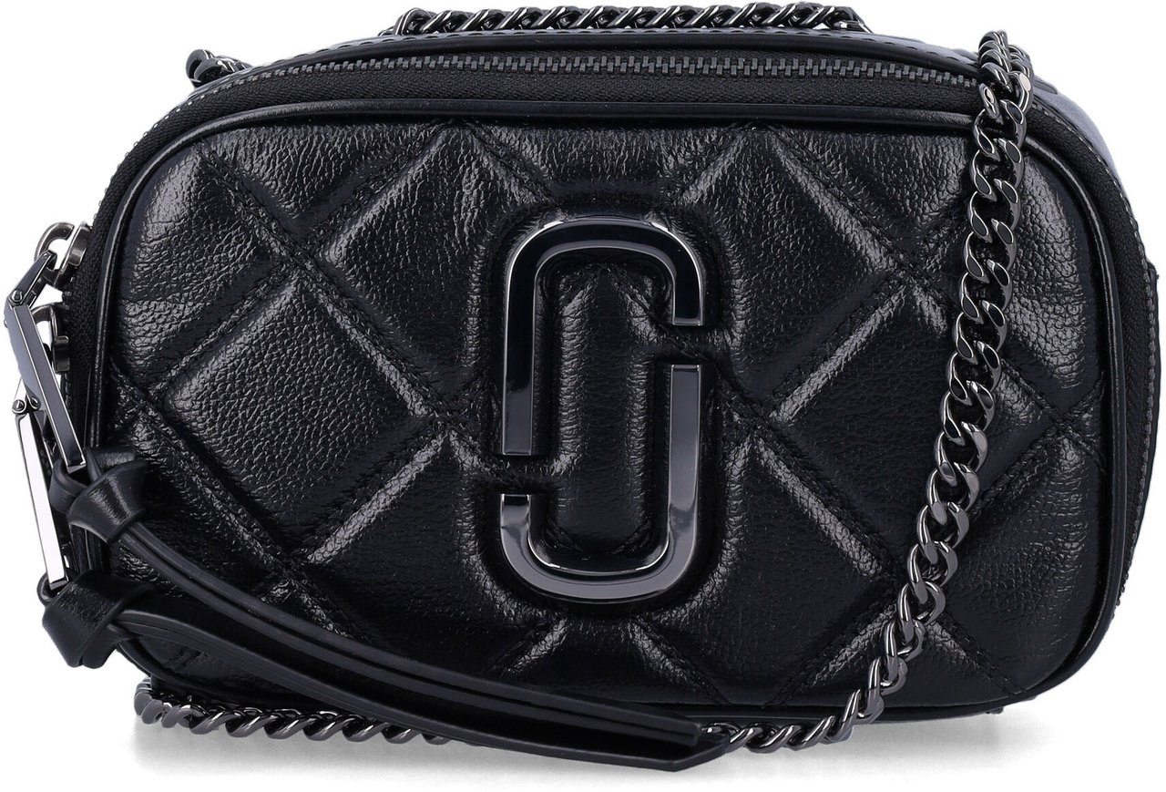 Marc Jacobs The Snapshot Quilted Leather Nero Zwart