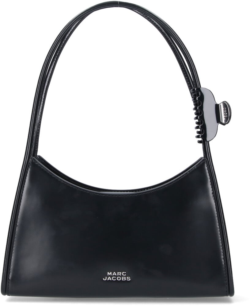 Marc Jacobs Black The Claw Clip Leather Bag Zwart