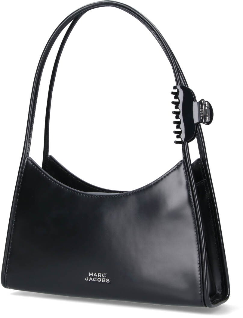 Marc Jacobs Black The Claw Clip Leather Bag Zwart
