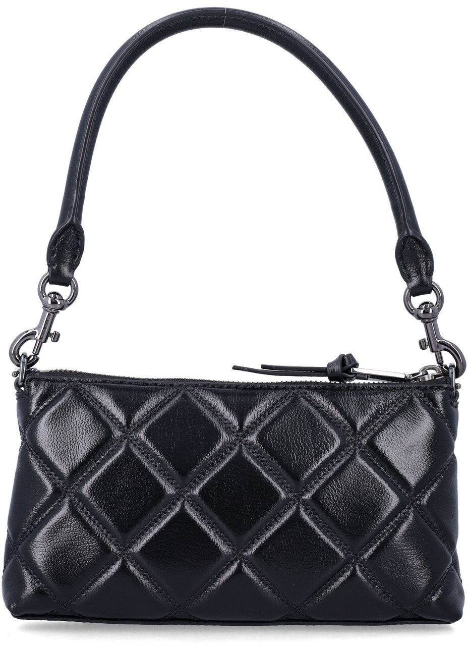 Marc Jacobs The Pochette Quilted Leather Nero Zwart