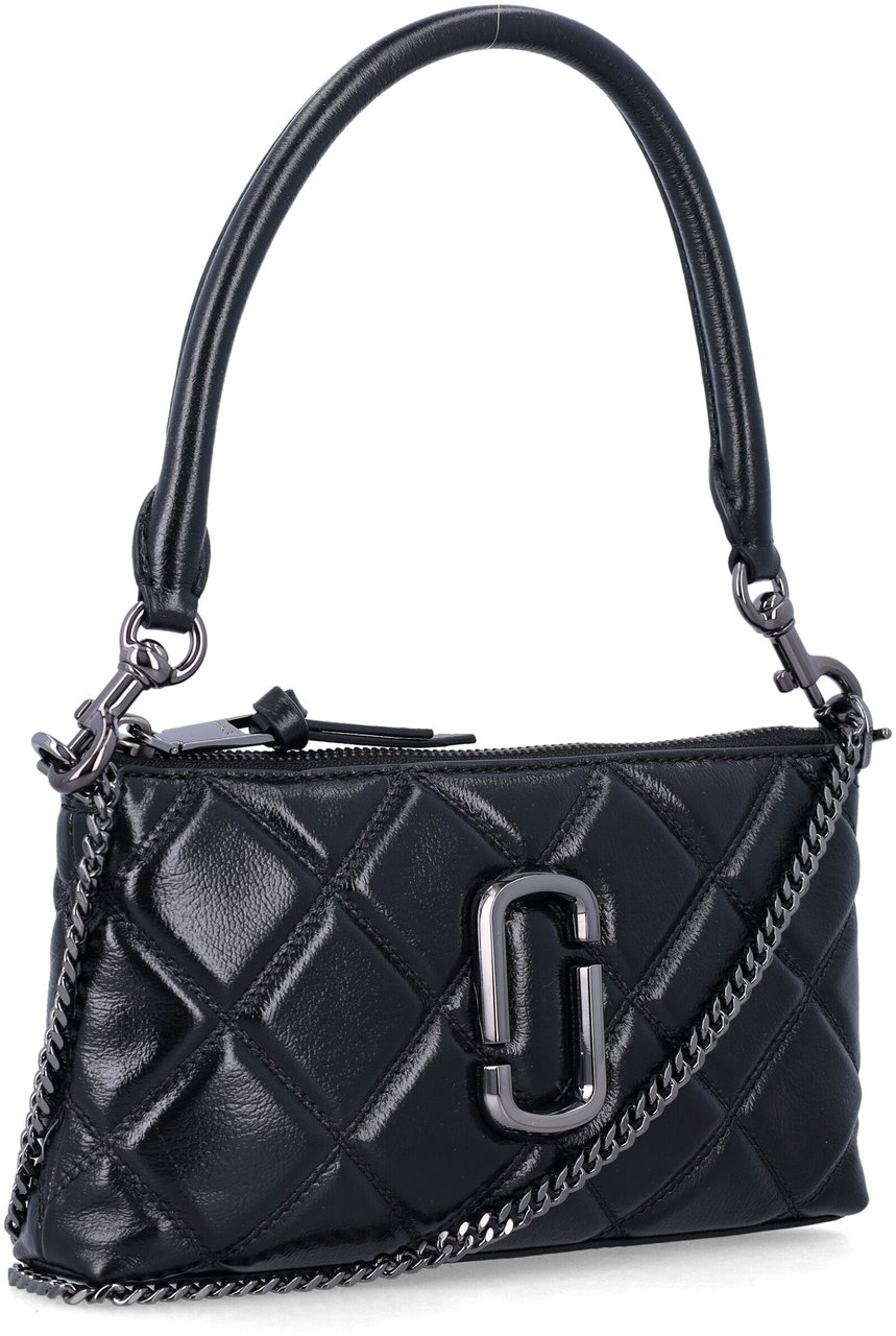 Marc Jacobs The Pochette Quilted Leather Nero Zwart
