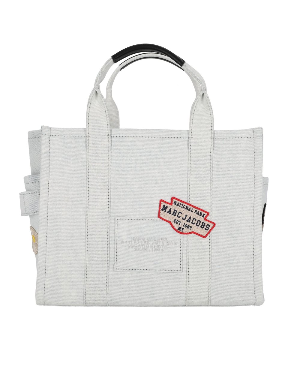 Marc Jacobs The Medium Tote Embroidered Cotton Tote Wit