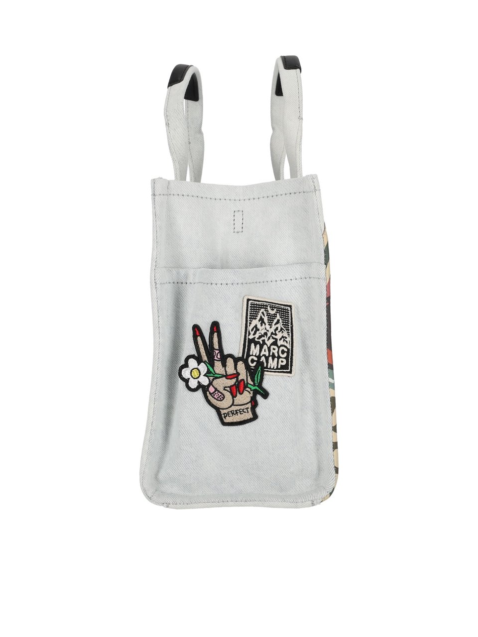 Marc Jacobs The Medium Tote Embroidered Cotton Tote Wit