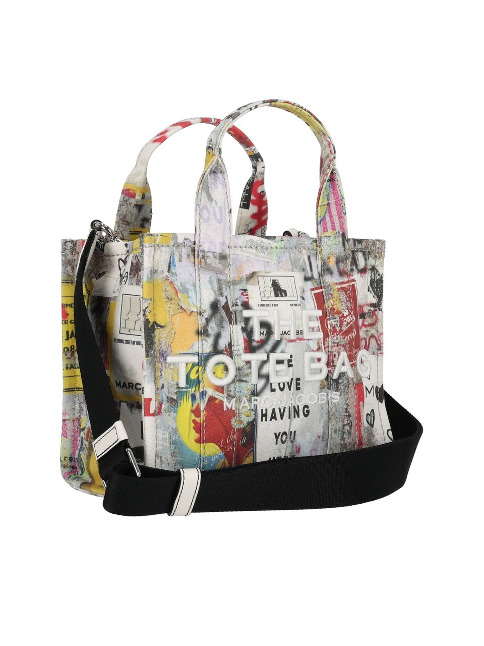 Marc Jacobs Small Graphic Print Tote Bag Wit