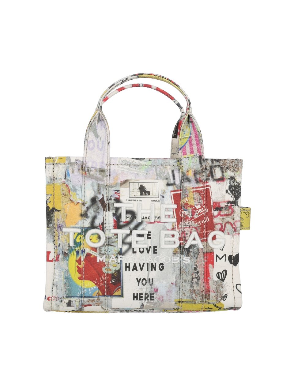 Marc Jacobs Small Graphic Print Tote Bag Wit