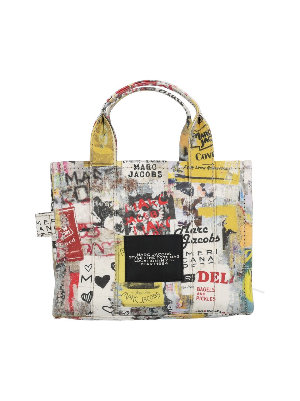 Marc Jacobs Small Graphic Print Tote Bag Wit