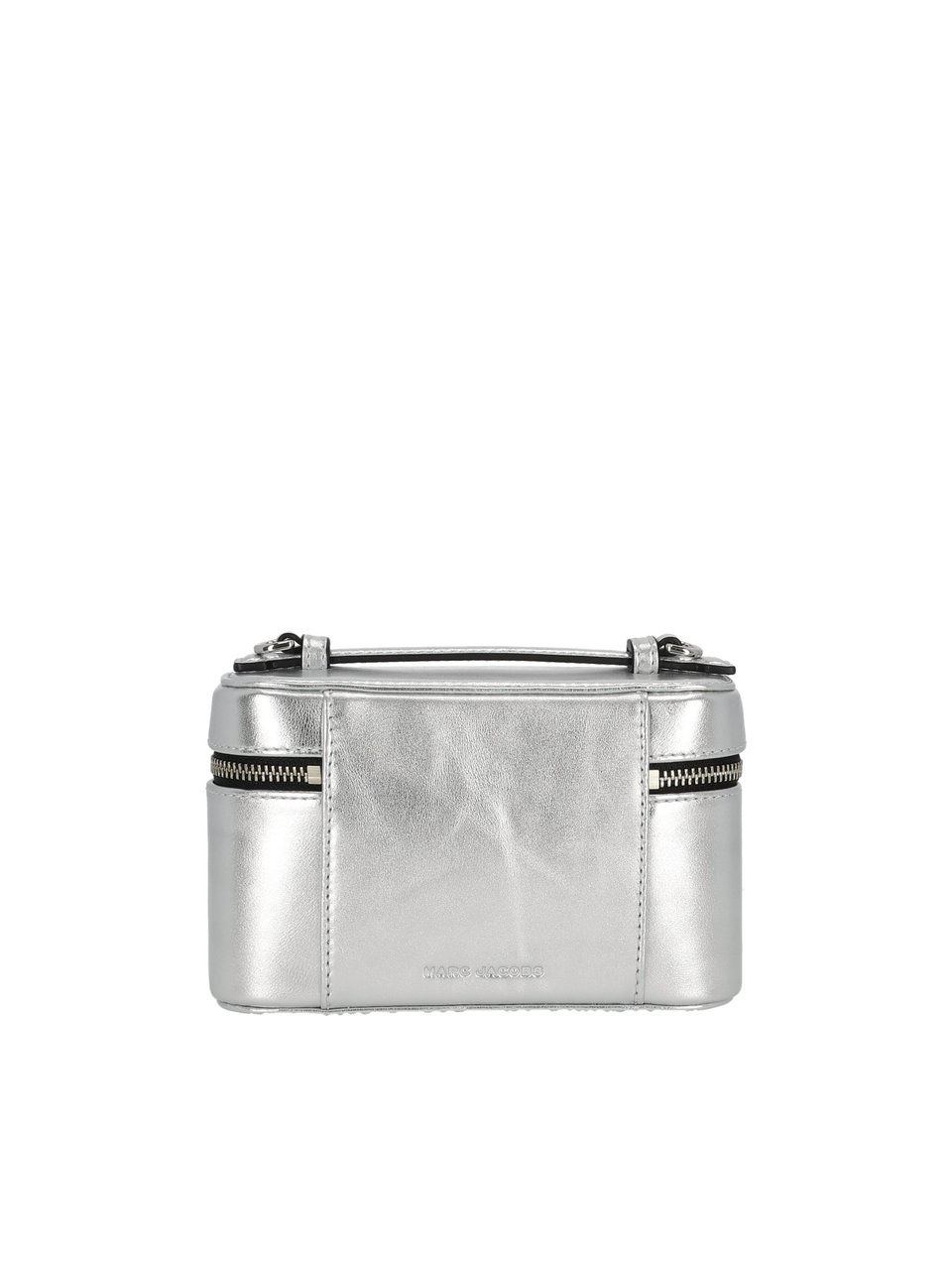 Marc Jacobs Silver The East West Vanity Leather Bag Zilver