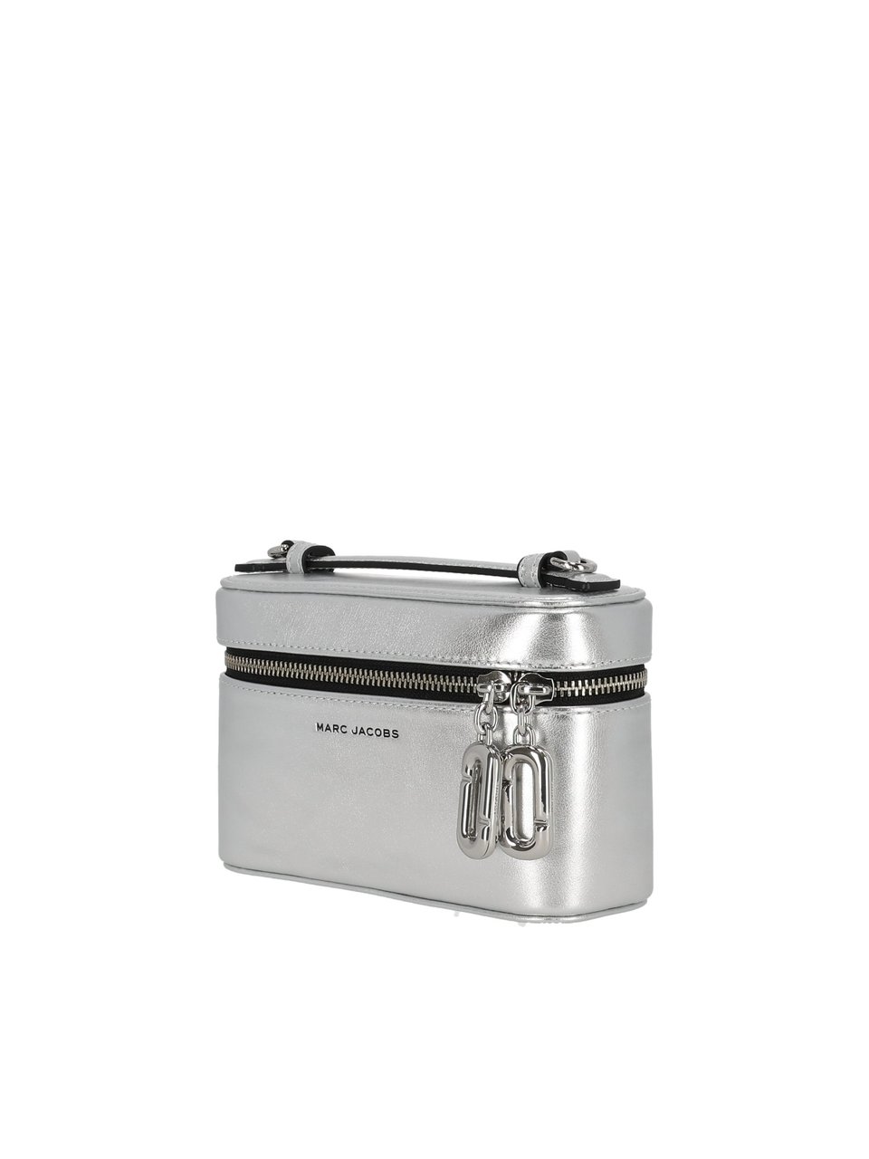 Marc Jacobs Silver The East West Vanity Leather Bag Zilver