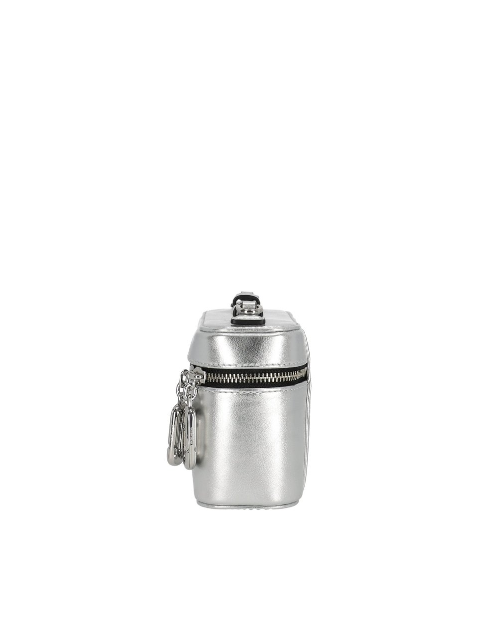 Marc Jacobs Silver The East West Vanity Leather Bag Zilver