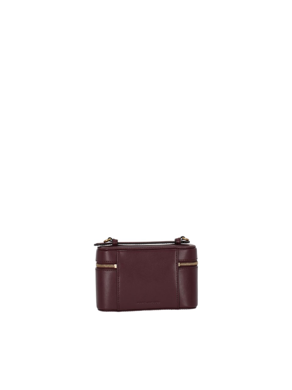 Marc Jacobs Burgundy Cow Leather East-West Vanity Bag Maroon