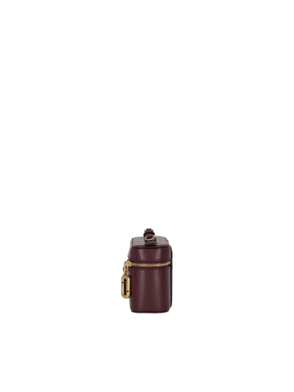 Marc Jacobs Burgundy Cow Leather East-West Vanity Bag Maroon
