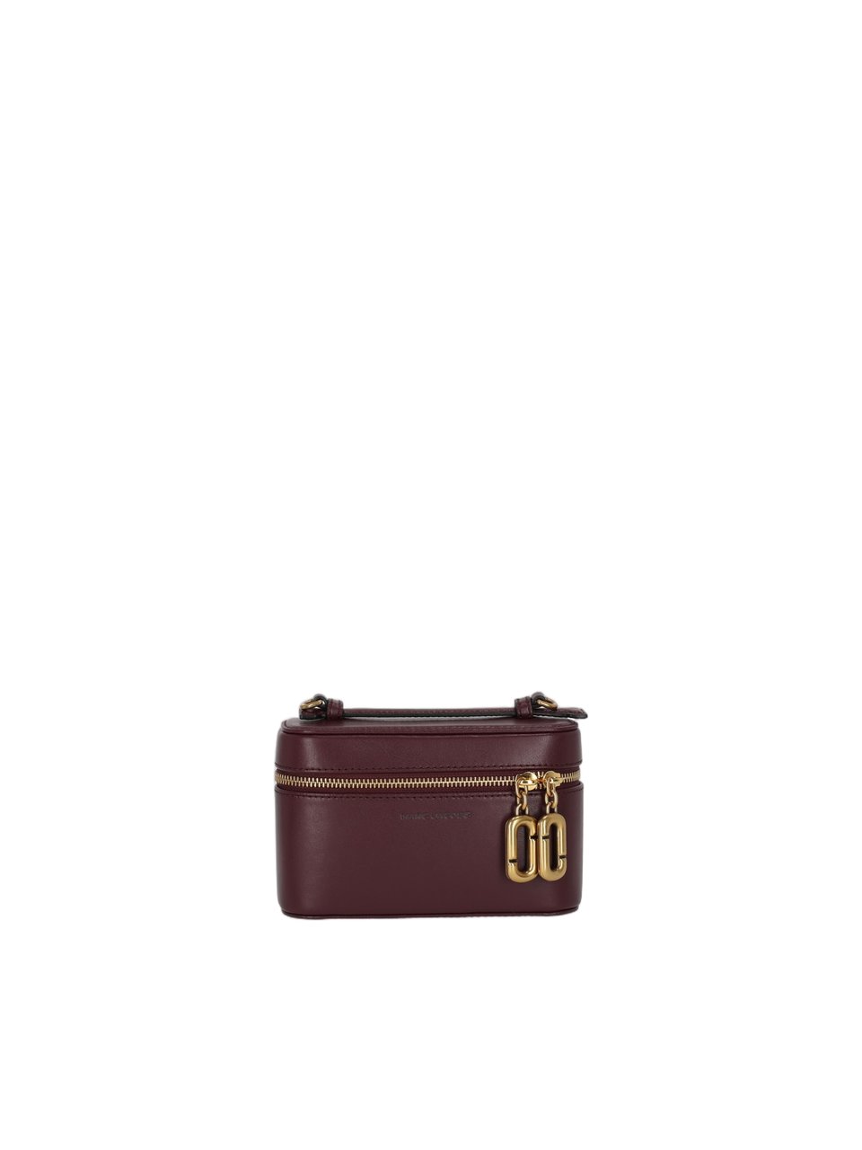 Marc Jacobs Burgundy Cow Leather East-West Vanity Bag Maroon
