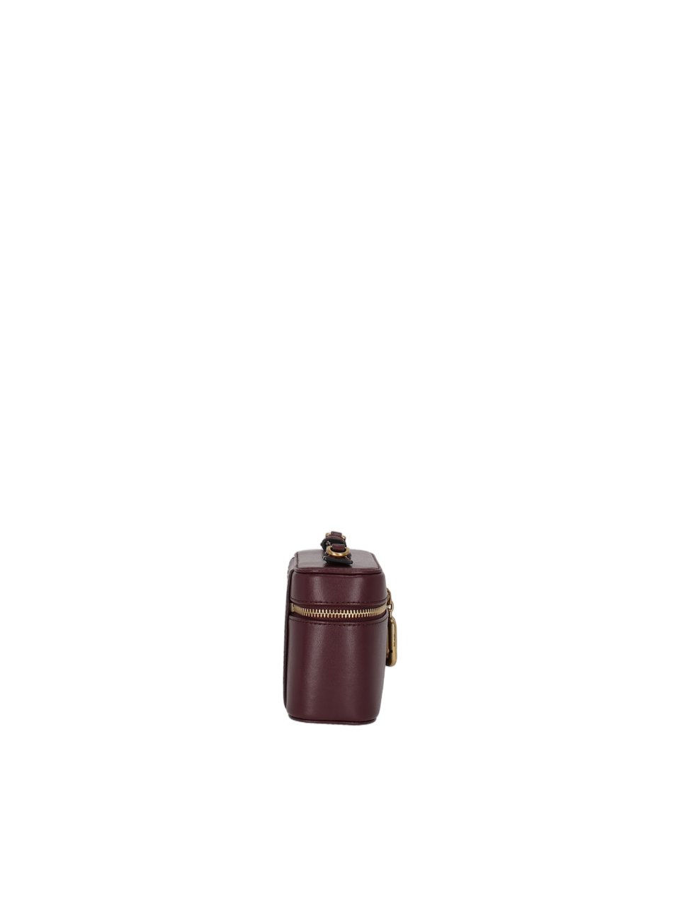 Marc Jacobs Burgundy Cow Leather East-West Vanity Bag Maroon