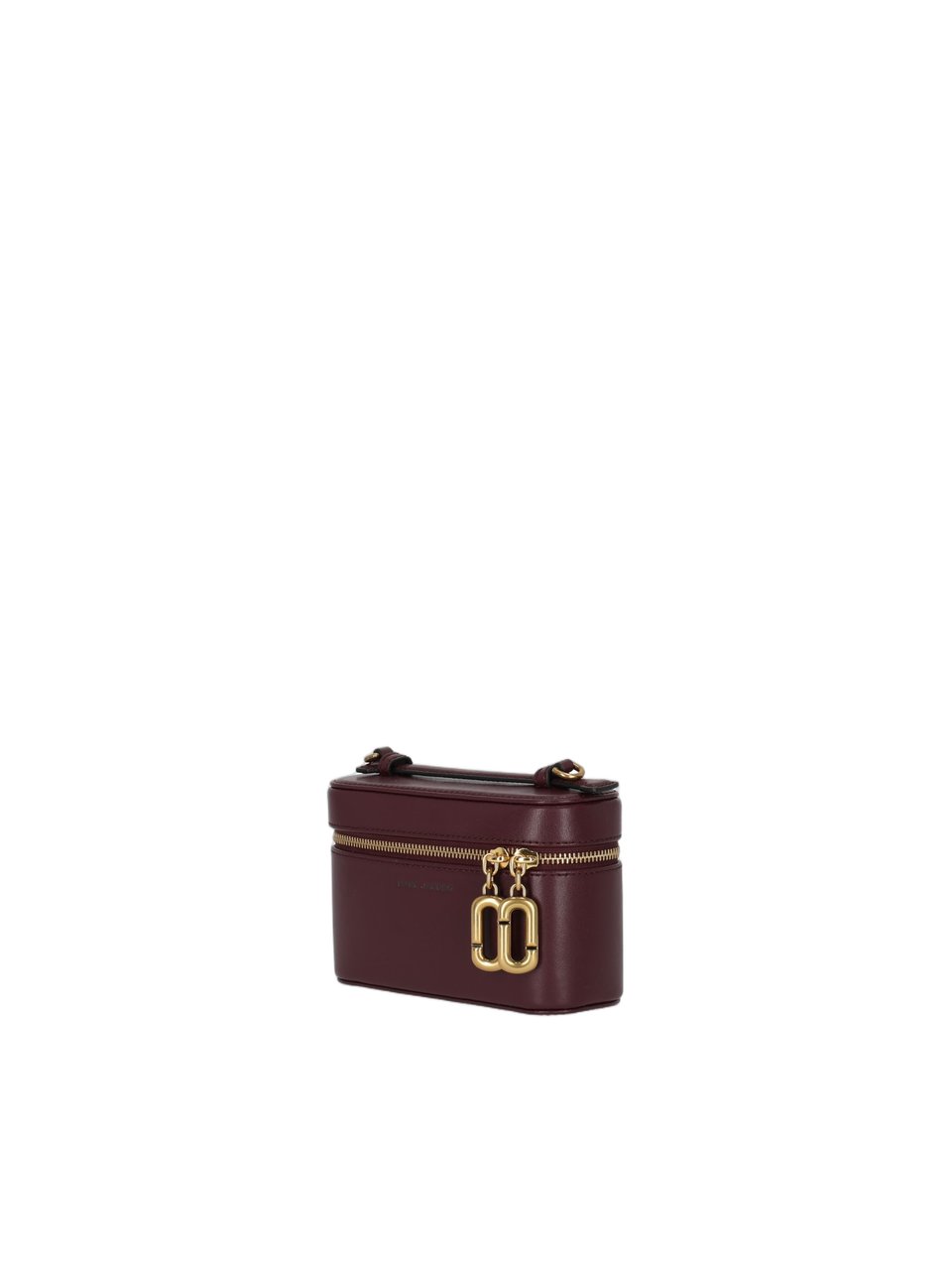 Marc Jacobs Burgundy Cow Leather East-West Vanity Bag Maroon