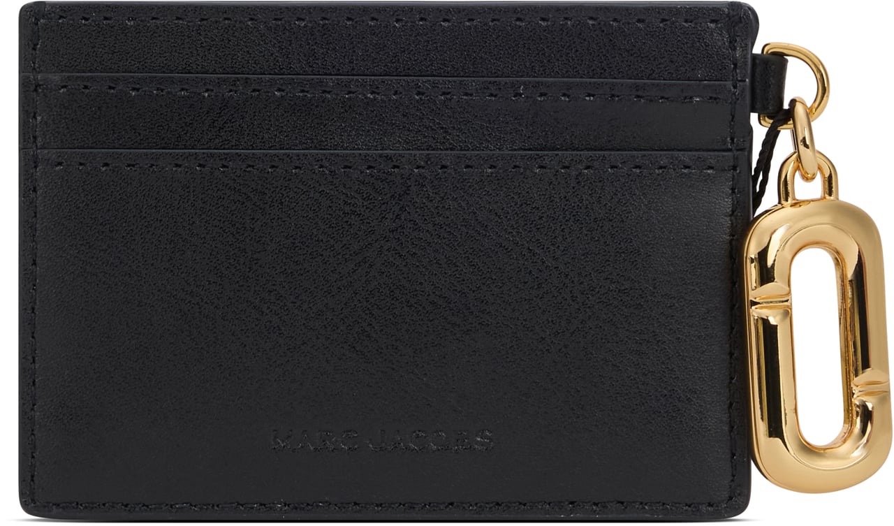 Marc Jacobs Card holder with charm Zwart