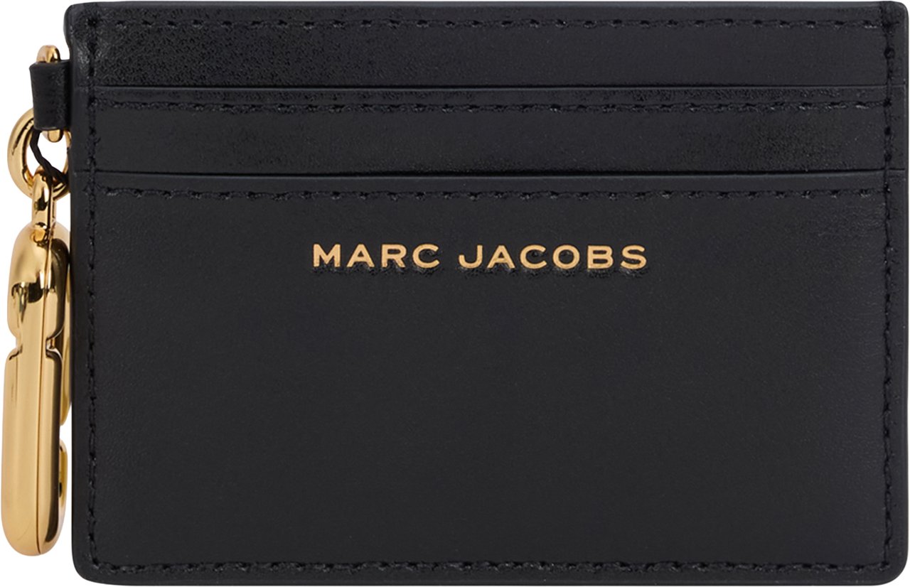 Marc Jacobs Card holder with charm Zwart