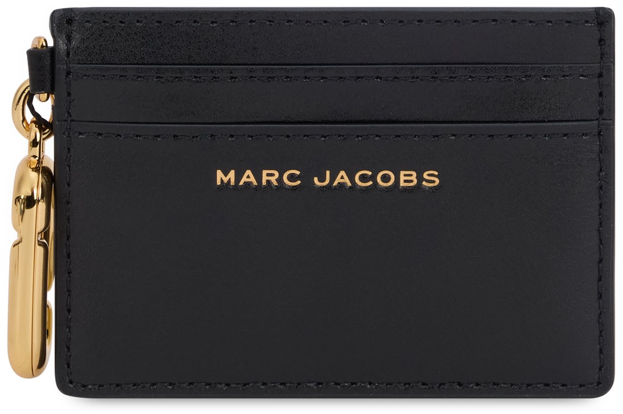 Marc Jacobs Card holder with charm Zwart