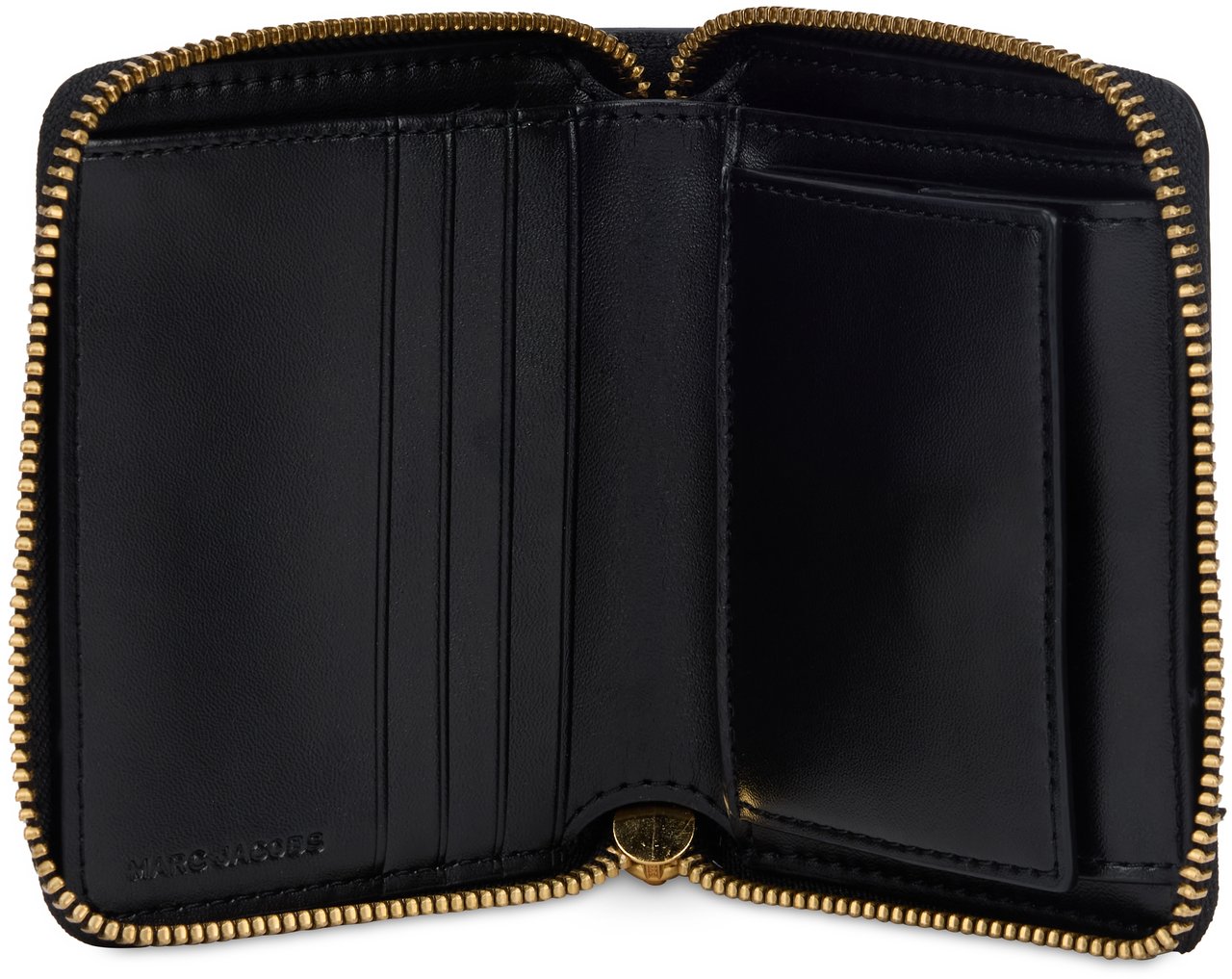 Marc Jacobs Compact wallet in leather Zwart