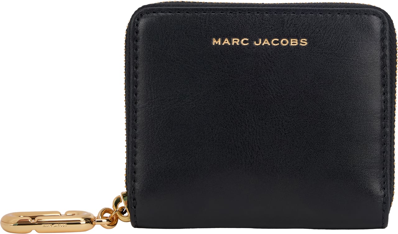 Marc Jacobs Compact wallet in leather Zwart