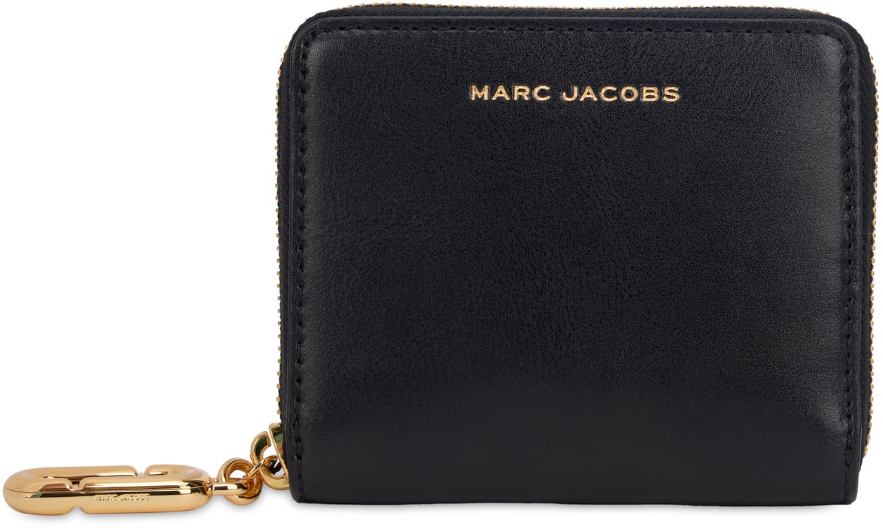 Marc Jacobs Compact wallet in leather Zwart