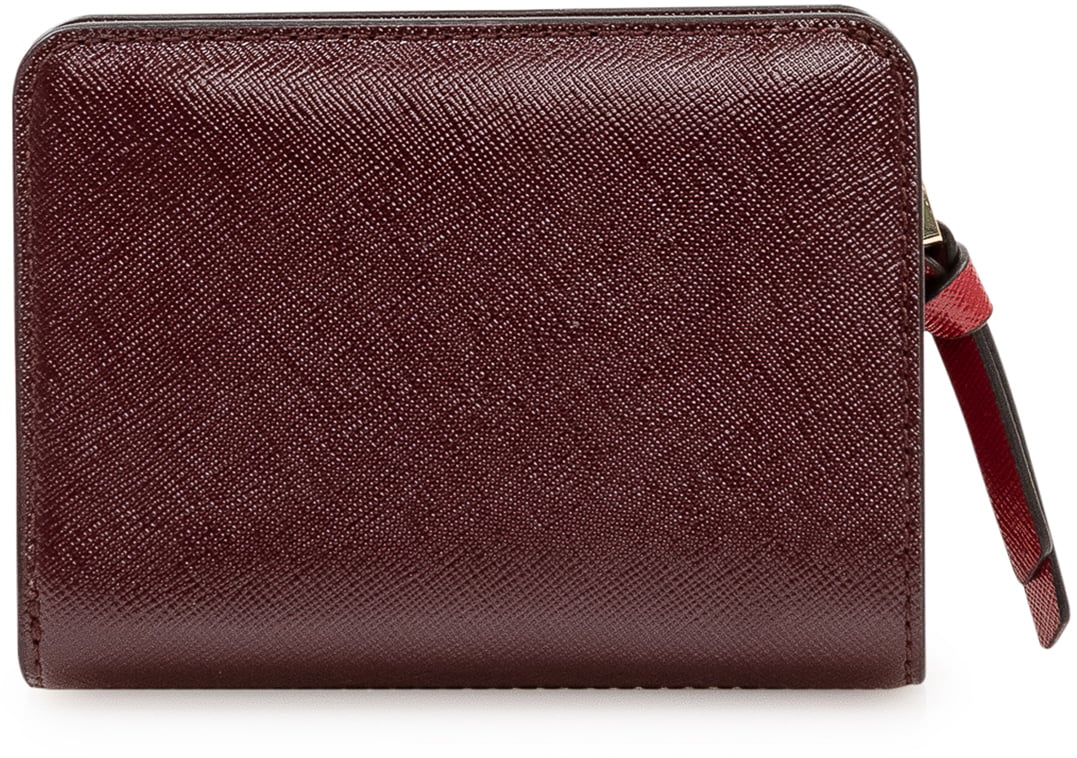 Marc Jacobs The Mini Compact Wallet con Placca Logo Zwart
