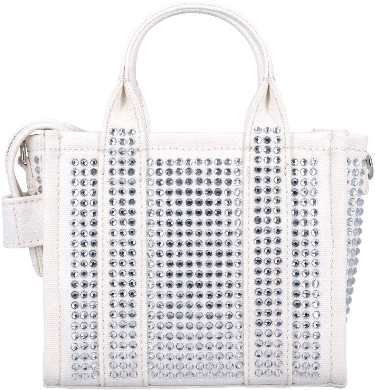 Marc Jacobs The Crystal canvas crossbody tote bag Wit