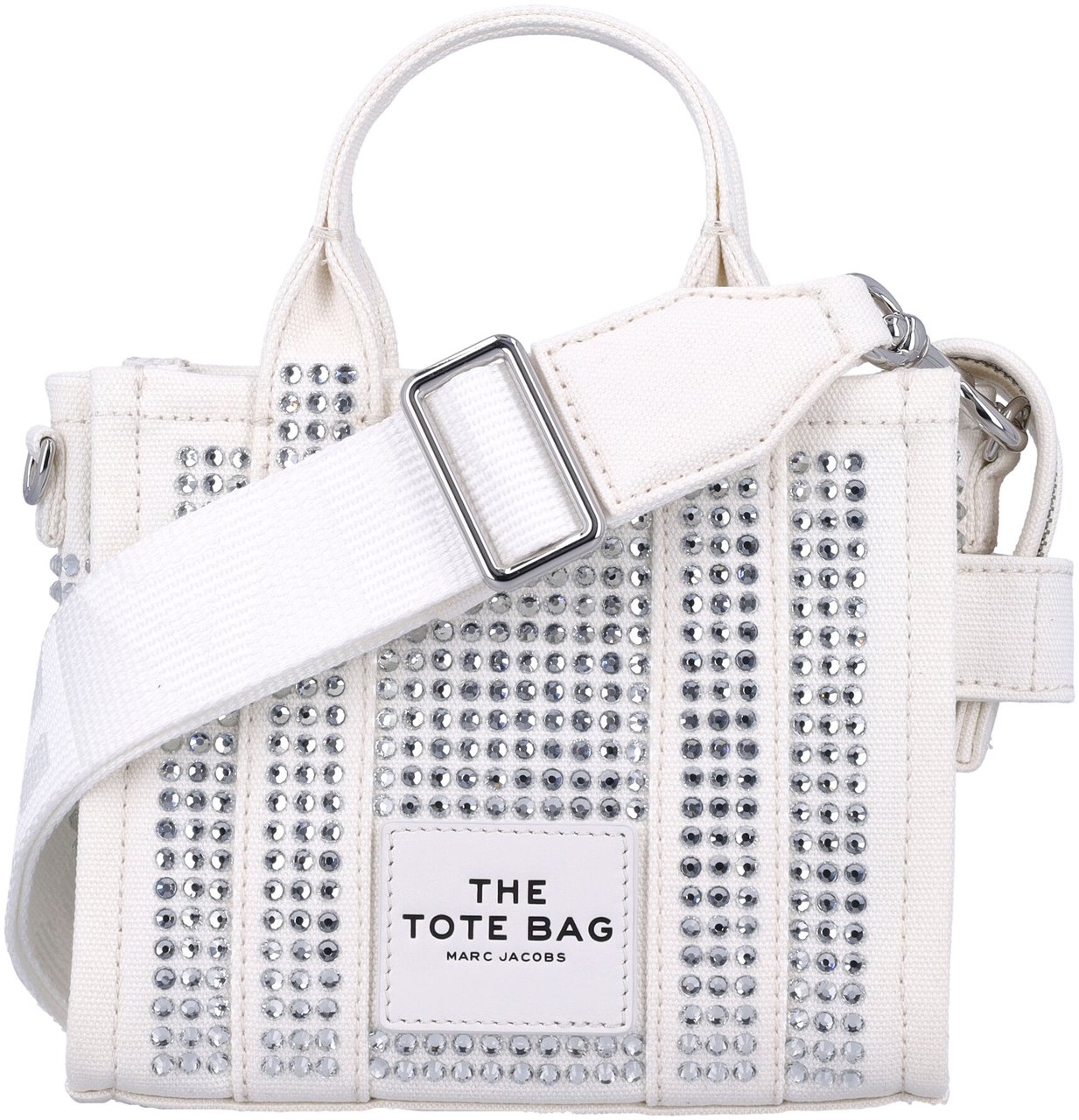 Marc Jacobs The Crystal canvas crossbody tote bag Wit