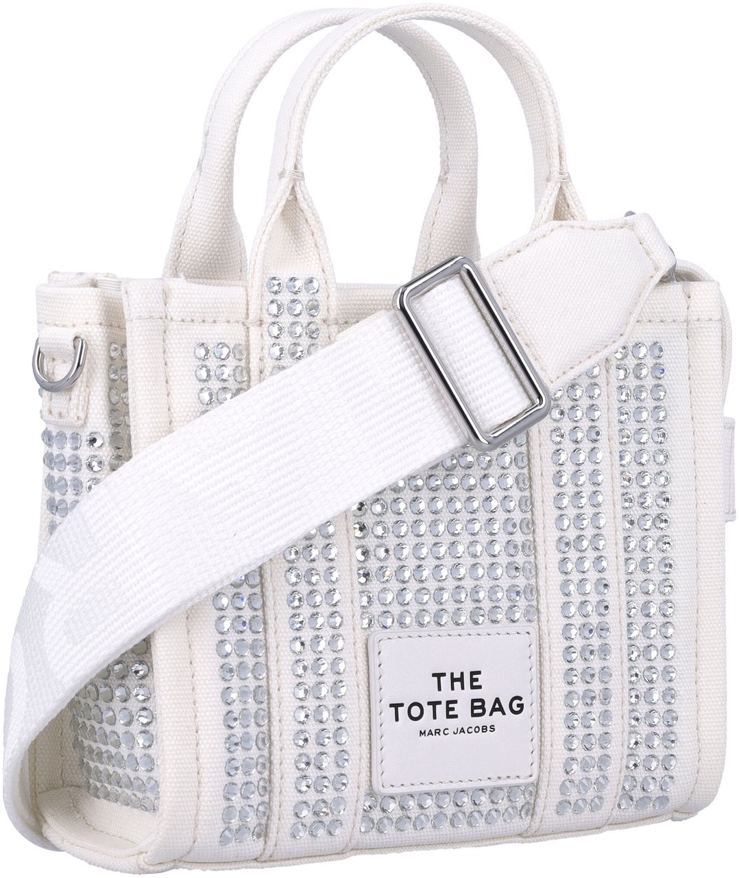 Marc Jacobs The Crystal canvas crossbody tote bag Wit