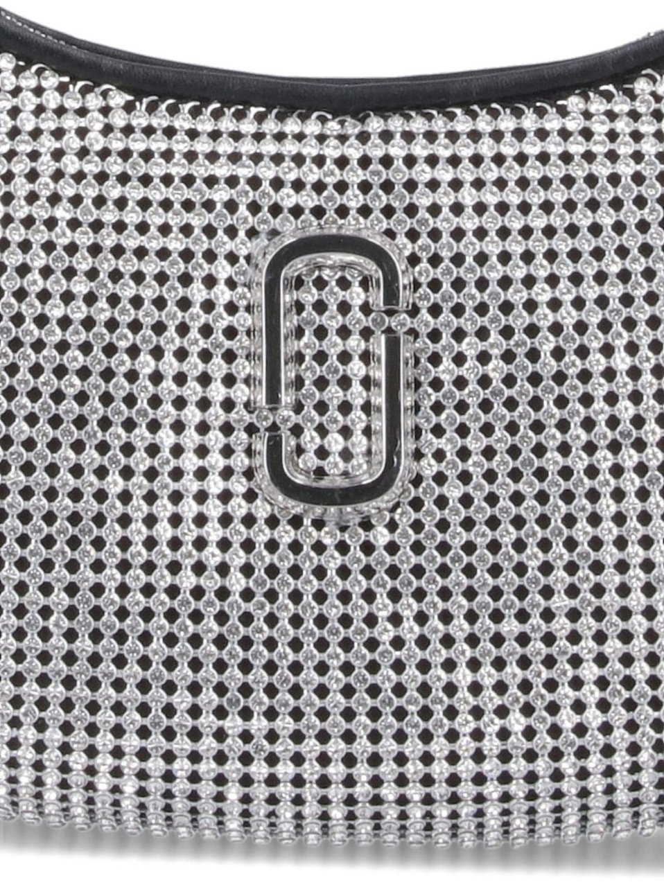 Marc Jacobs Rhinestone Small Curve' Shoulder Bag – Silver Zilver