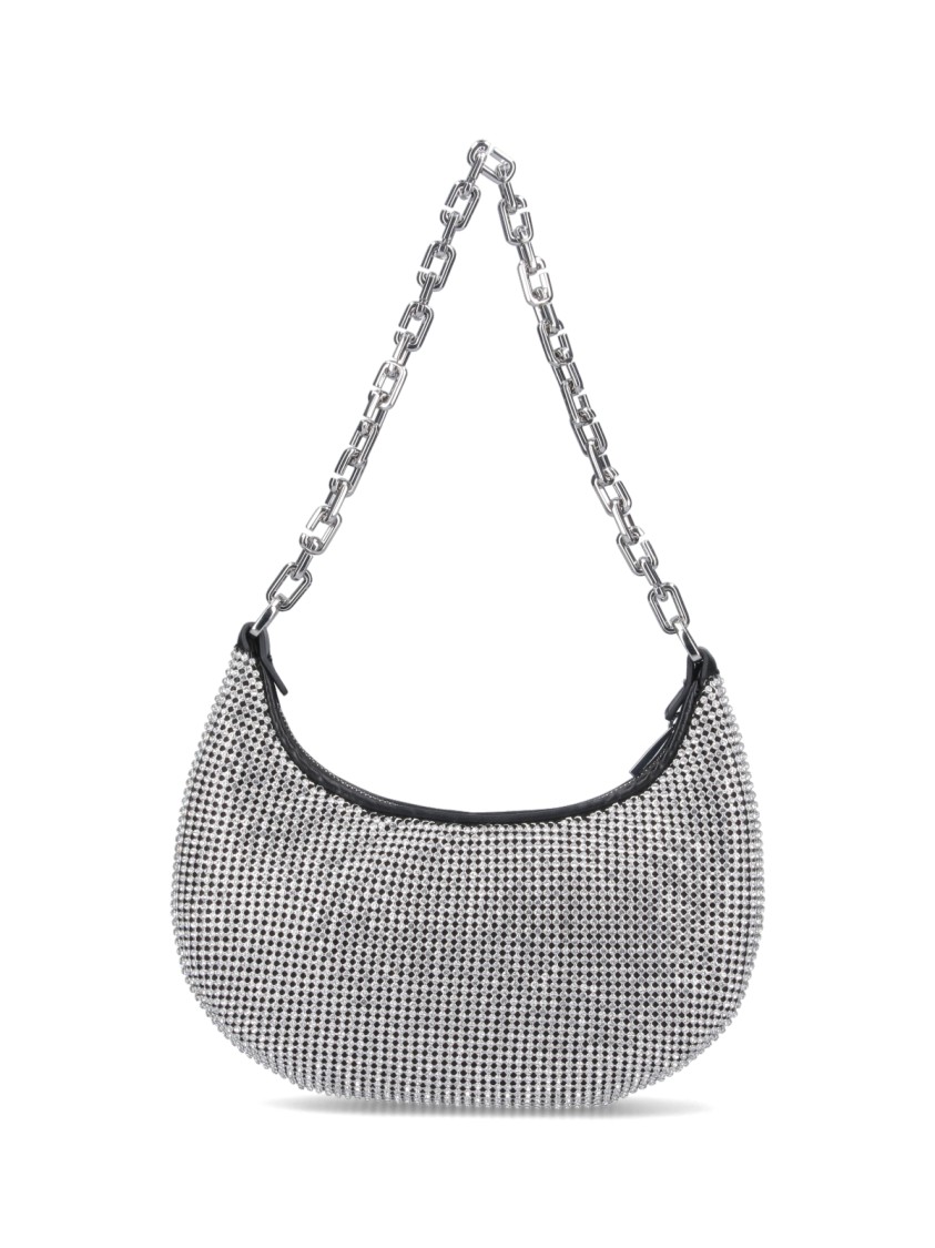 Marc Jacobs Rhinestone Small Curve' Shoulder Bag – Silver Zilver