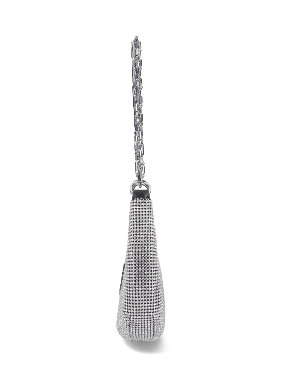 Marc Jacobs Rhinestone Small Curve' Shoulder Bag – Silver Zilver