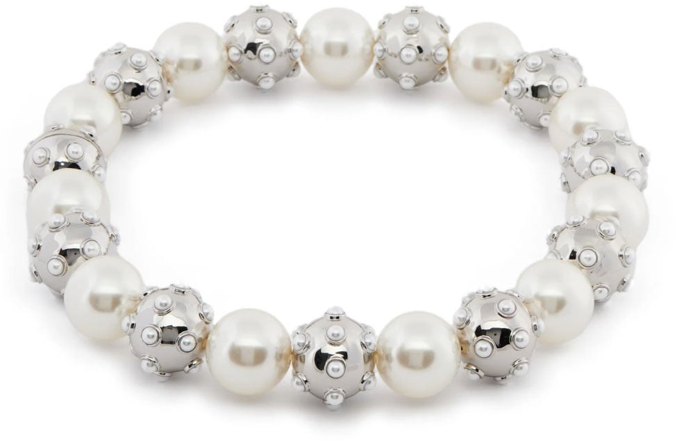 Marc Jacobs The Pearl Dot Statement Necklace Zilver