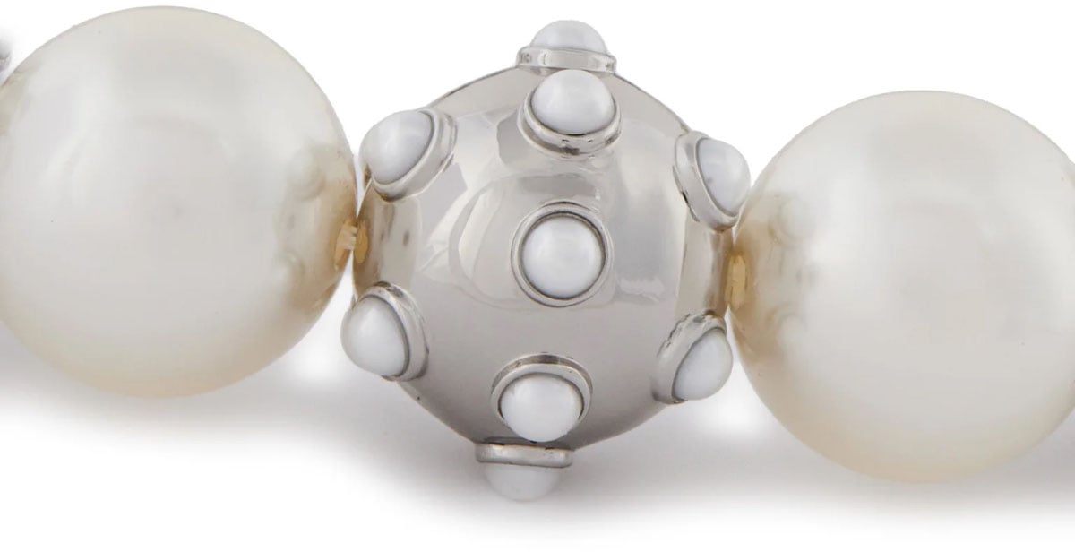 Marc Jacobs The Pearl Dot Statement Necklace Zilver