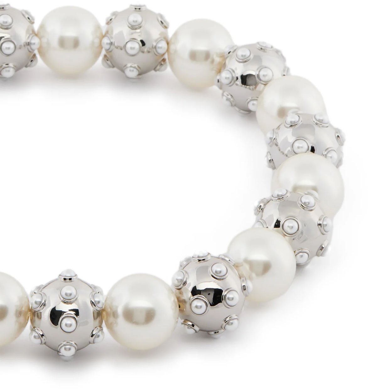 Marc Jacobs The Pearl Dot Statement Necklace Zilver