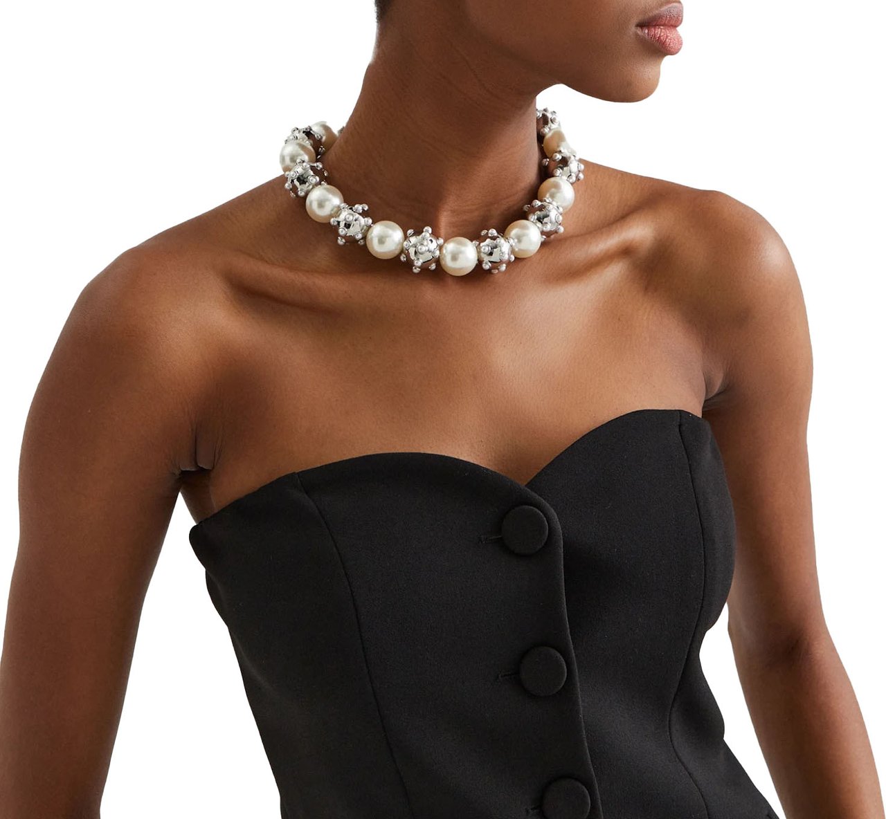 Marc Jacobs The Pearl Dot Statement Necklace Zilver
